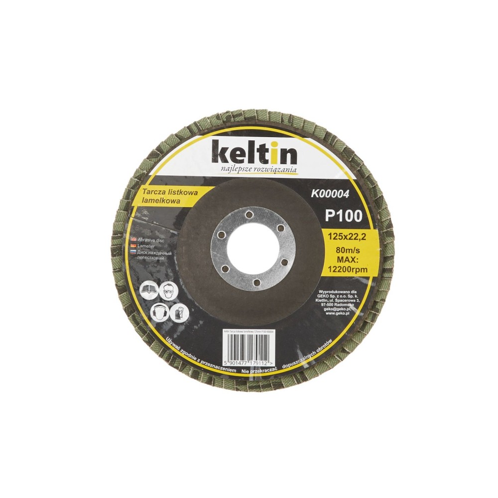 Tarcza listkowa lamelkowa 125mm P100 (10/200)