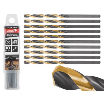 Wiertło czarno-złote do metalu HSS 2.00mm (10/300/3000)
