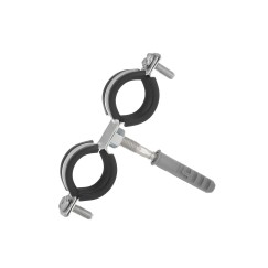 Obejma metalowa z gumą do rur podwójna 1" 32-36mm (200)