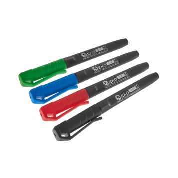 Marker budowlany permanentny mix kolor gruby - zestaw 4 szt (12/144)