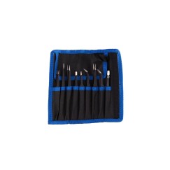 Zestaw pęset precyzyjnych metalowych 9szt (100)