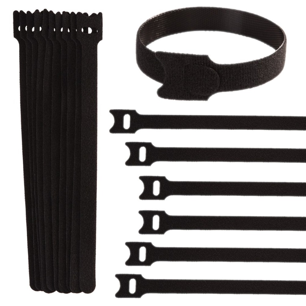 Opaska rzep - organizer do kabli 210mm x 12mm - zestaw 10szt (1000)