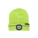 Czapka zimowa z odblaskiem akumulatorowa z lampką LED (żółta) (100)