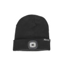 Czapka zimowa akumulatorowa z lampką LED (czarna) (100)