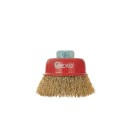 Szczotka druciana czołowa mosiężna 65mm M14 (100)