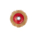 Szczotka druciana obrot.boczna 100mm mosiądz M14 (100)