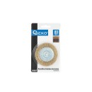 Szczotka druciana tarcz. mosiądz 80mm z trzpieniem (100)