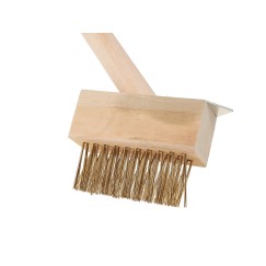Szczotka druciana ze skrobakiem do kostki brukowej, drewn. trzonek (25)