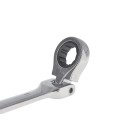 Kpl. kluczy płasko-oczkowych z grzechotką łamanych 12 el. 8-19mm (8)