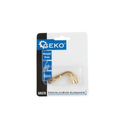 Końcówka przedłużka do pompowania - mosiężna kątowa 90° 8mm (25/250)