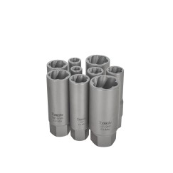 Zestaw długich nasadek do urwanych śrub 11 el. 6-19mm CR-MO (10)