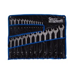 Klucze płasko-oczkowe polerowane  6-36mm 25el. CRV (4)