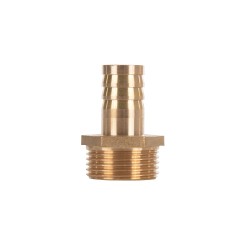 Nypel mosięzny na wąż 19mm - gwint zewnętrzny 1" - na klucz (250)