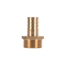 Nypel mosięzny na wąż 19mm - gwint zewnętrzny 1" - na klucz (250)