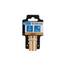 Nypel mosięzny na wąż 25mm - gwint zewnętrzny 3/4" - na klucz (250)