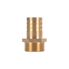Nypel mosięzny na wąż 25mm - gwint zewnętrzny 1" - na klucz (250)