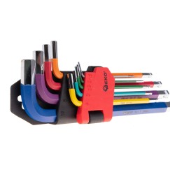 Klucze imbusowe kolorowe 1,5-10mm 9el. CrV (6/48)