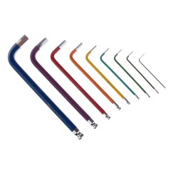 Klucze imbusowe kolorowe 1,5-10mm 9el. CrV (6/48)