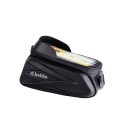 Wodoodporna torba - sakwa  rowerowa na rzep z uchwytem na telefon (40)