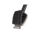 Szczotka druciana ze skrobakiem i gąbką 3w1 - do czyszczenia grilla (50/60)