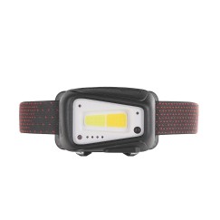 Latarka czołowa z czujnikiem ruchu LED COB 8W (5W+3W) 1800mAh 520lm IP44 (50/100)