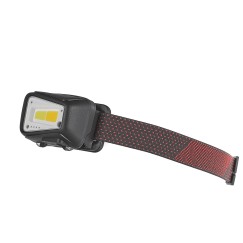 Latarka czołowa z czujnikiem ruchu LED COB 8W (5W+3W) 1800mAh 520lm IP44 (50/100)