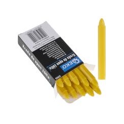 Kreda wodoodporna do opon żółta 12x110mm - zestaw 10szt. (12/120)