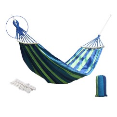 Hamak ogrodowy 2os z drewnianym stabilizatorem 190x150cm 200kg (15)