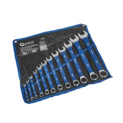 Klucze płasko-oczkowe polerowane z gumowym uchwytem AntiSlip 6-32mm 12el. CRV (4)