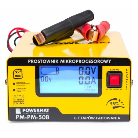 Prostownik mikroprocesorowy akumulatorowy 12/24V PM-PM-50B