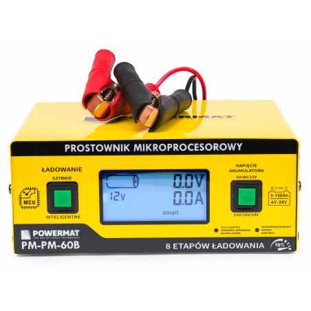 Prostownik mikroprocesorowy akumulatorowy 6V - 24V PM-PM-60B