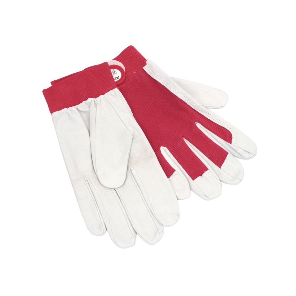 Gants mécaniciens cuir de chèvre 10 velcro rouge