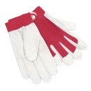 Gants mécaniciens cuir de chèvre 10 velcro rouge