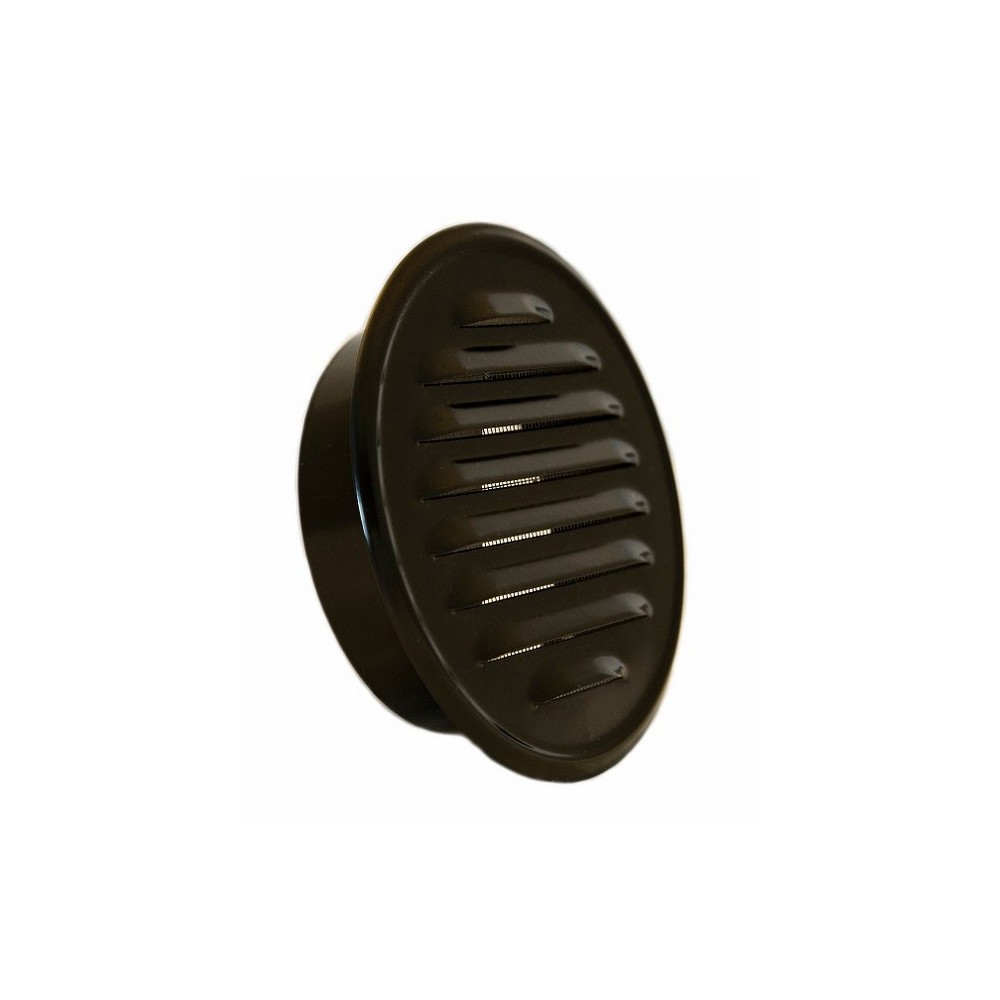 Grille de ventilation aeration  ronde 150 mm noir avec kołn