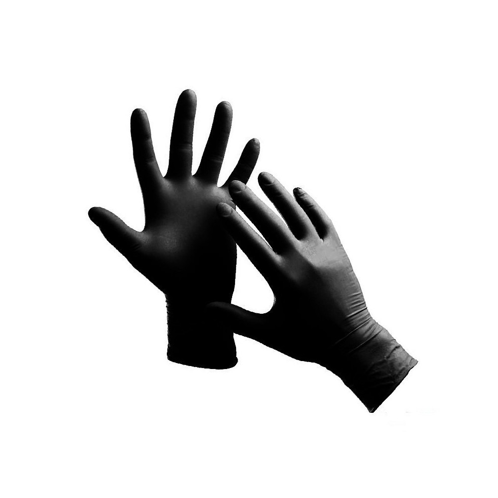 Gants jetables nitryl noir s 100pcs