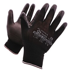 Dragon Gants en polyuréthane noir 11 (1009)