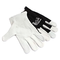 Gants mécaniciens en cuir de chèvre 10 noir