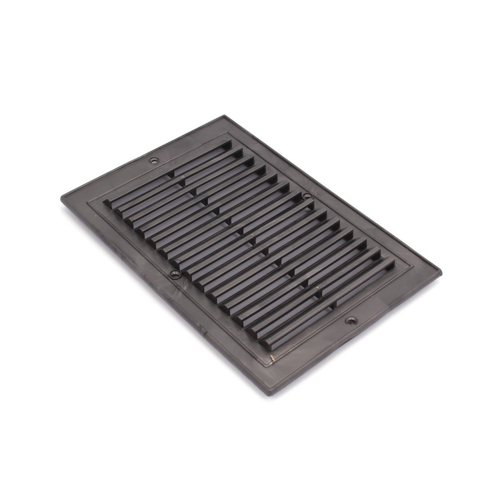 Grille de ventilation aeration  oblique 14x21 Graphite en plastique