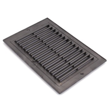 Grille de ventilation aeration  oblique 14x21 Graphite en plastique