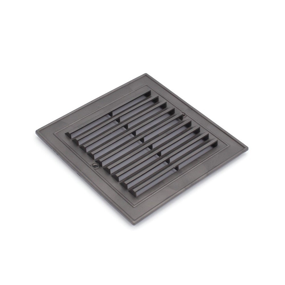 Grille de ventilation aeration  oblique 14x14 graphite en plastique