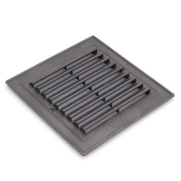 Grille de ventilation aeration  oblique 14x14 graphite en plastique