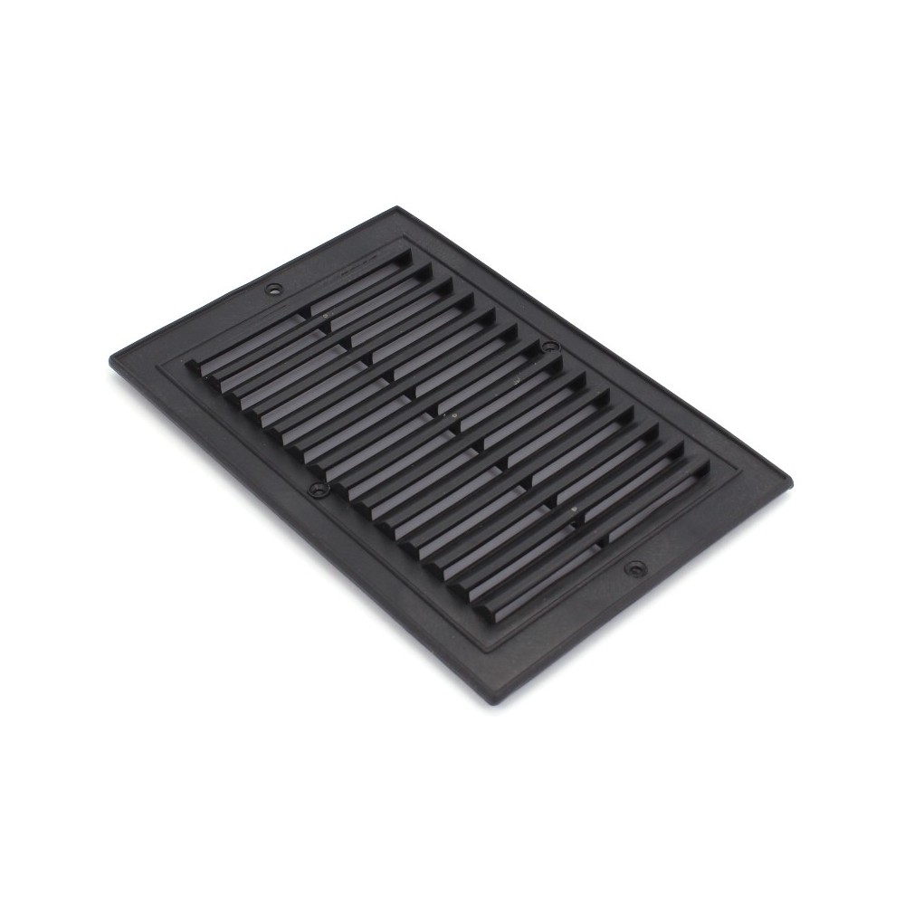 Grille de ventilation aeration  oblique 14x21 plastique noir