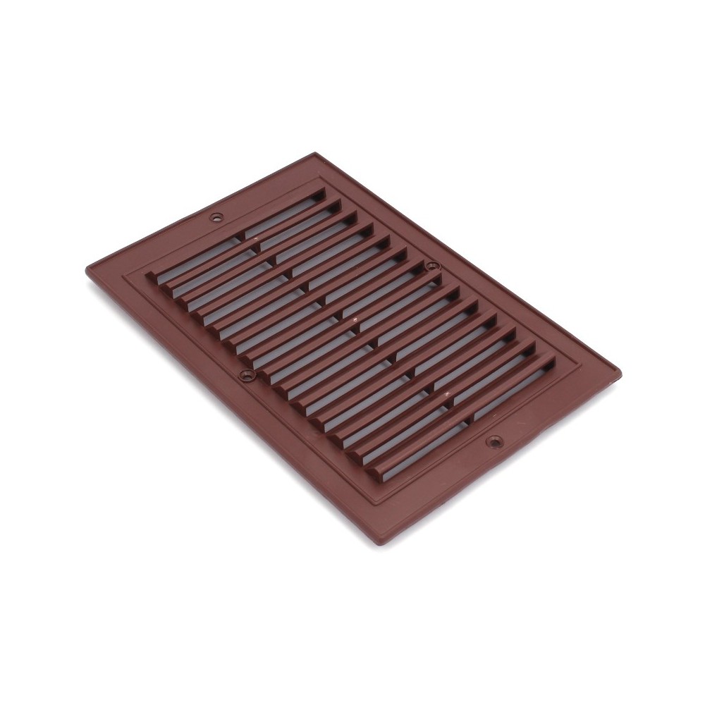 Grille de ventilation aeration  oblique 14x21 Plastique brun