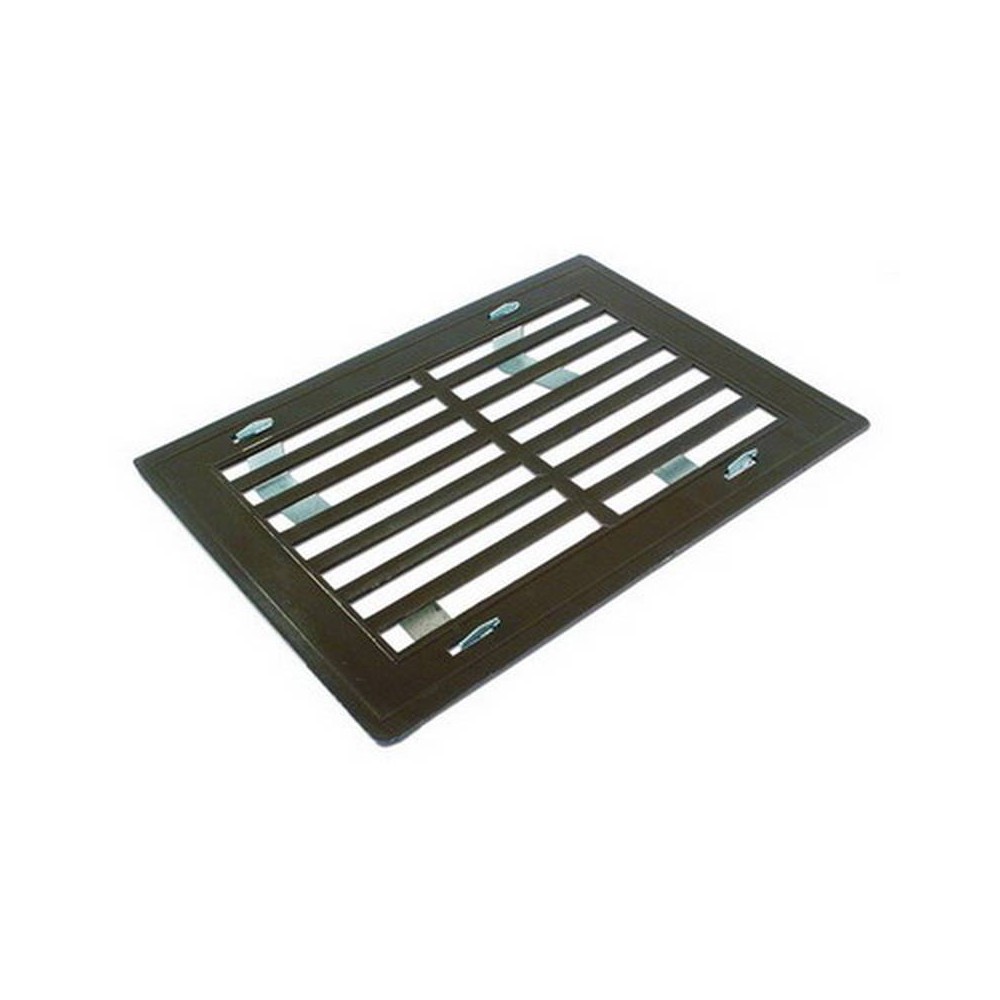 Grille de ventilation aération  14x14 marron en plastique