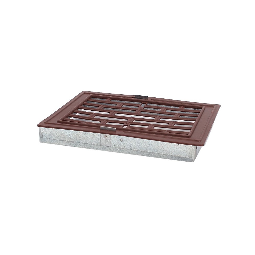 Grille de ventilation aération  14x21 marron en plastique