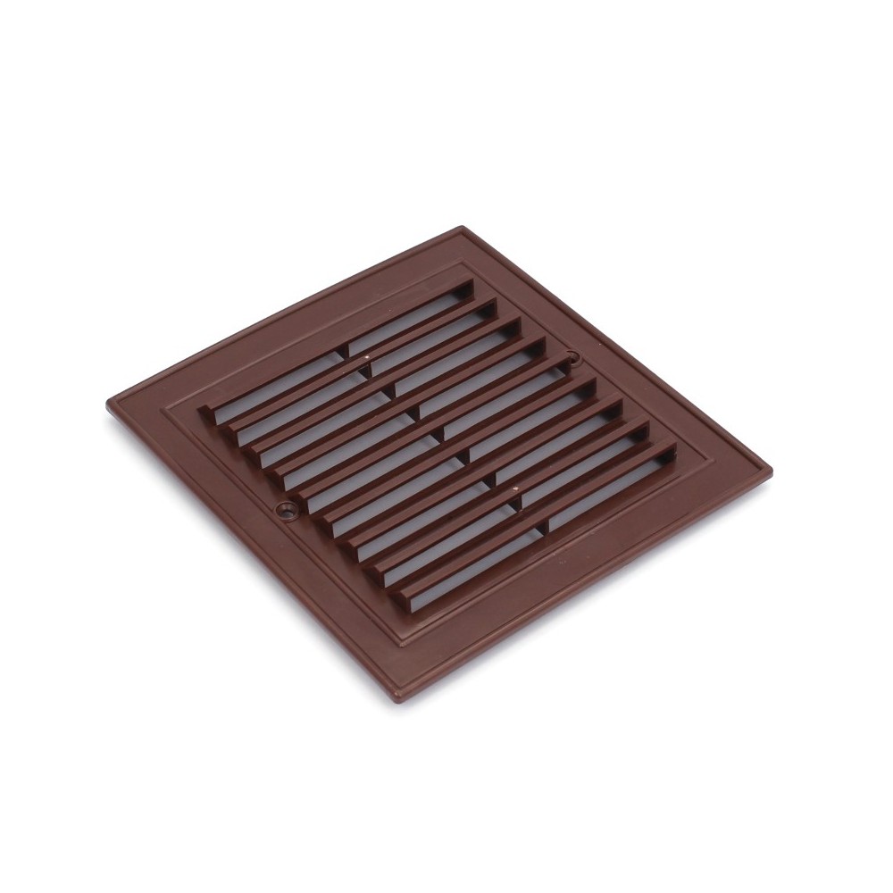 Grille de ventilation aeration  oblique 14x14 Plastique brun