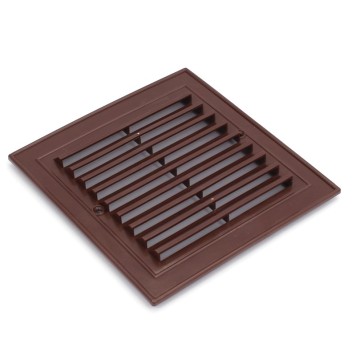 Grille de ventilation aeration  oblique 14x14 Plastique brun