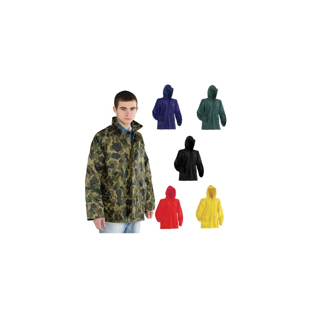 Veste de pluie L Camp bleu marine