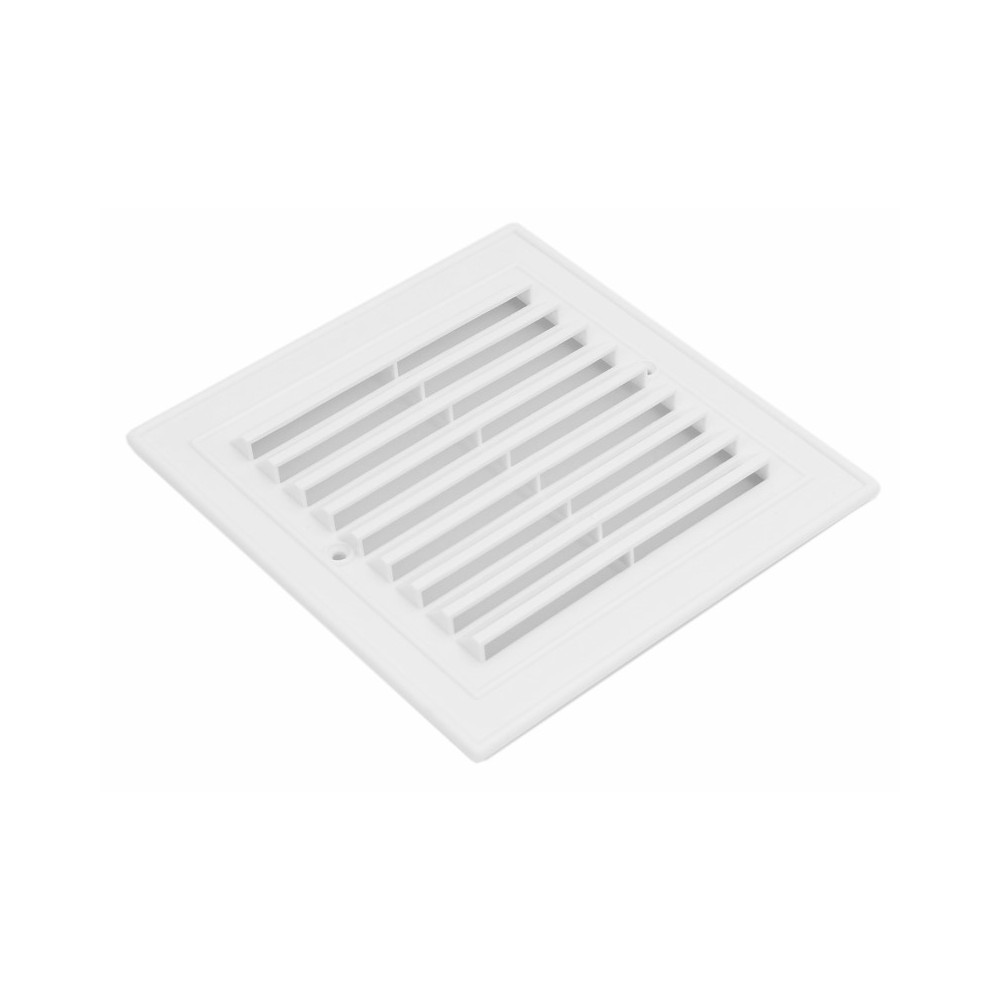 Grille de ventilation aeration  oblique 14x14 plastique blanc