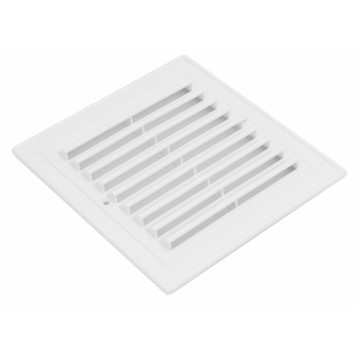 Grille de ventilation aeration  oblique 14x14 plastique blanc